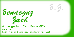 bendeguz zach business card